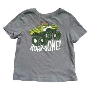 Old Navy 3T Boys Dinosaur Monster truck cotton short sleeve shirt